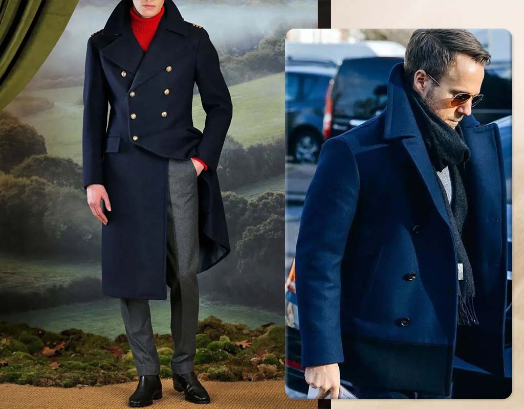 藍色經典海軍大衣