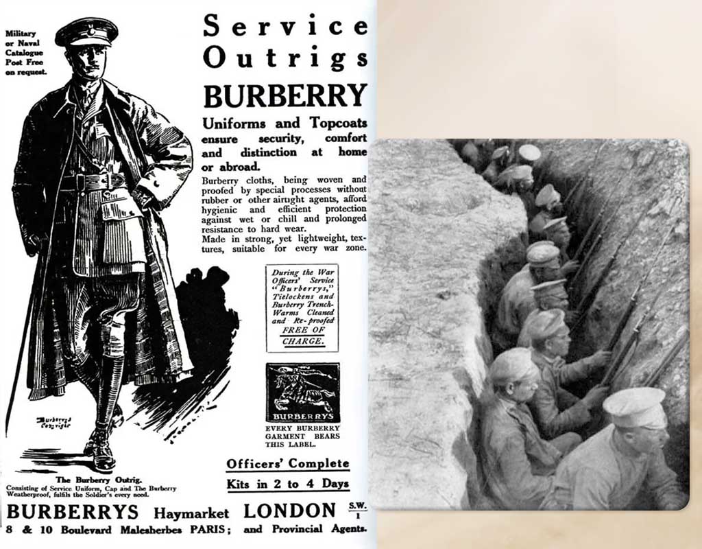 戰壕大衣起源於第一次世界大戰