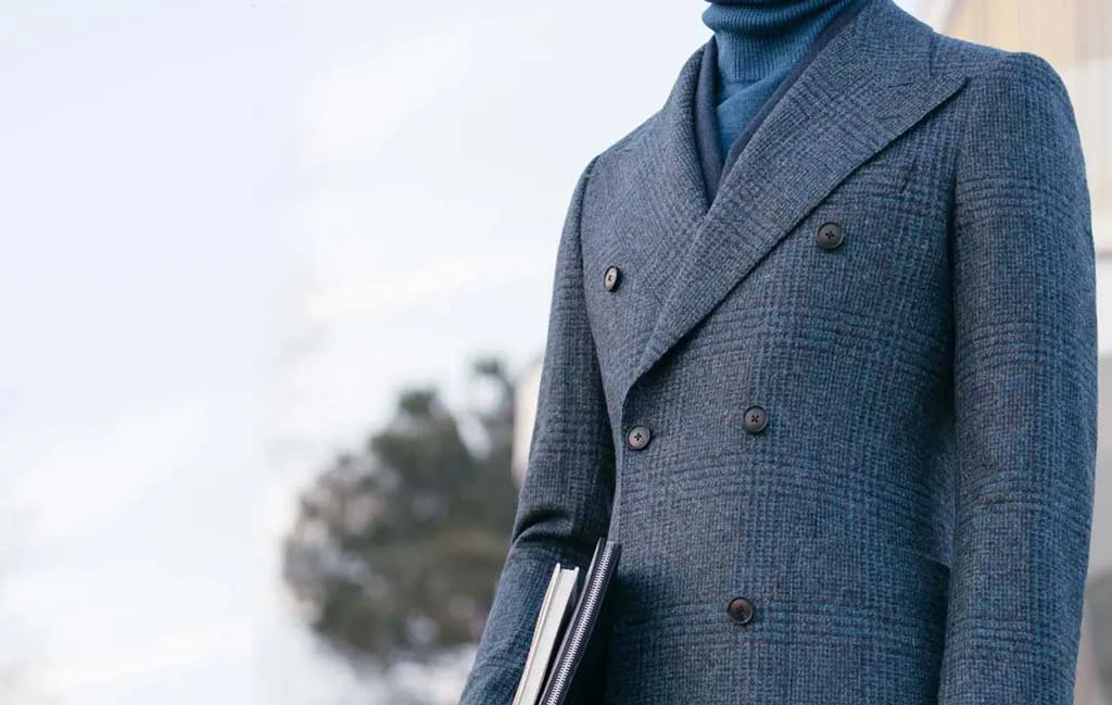 Chesterfield coat內搭高領羊毛衫