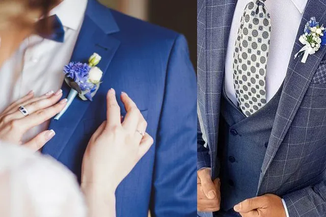 婚禮別上胸花西裝