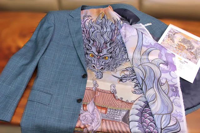 時尚西裝印花內裡