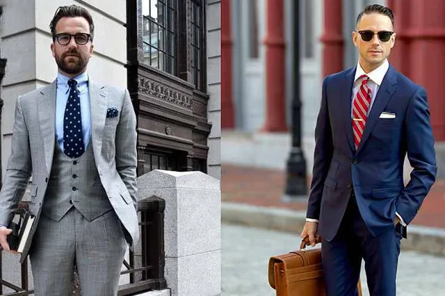 灰色西裝與深色西裝