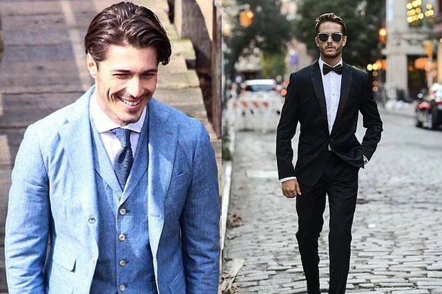 淺藍色西裝與深色西裝