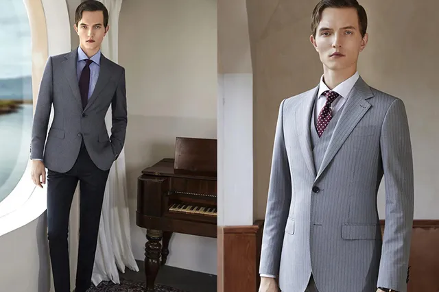 時尚灰色西裝穿搭