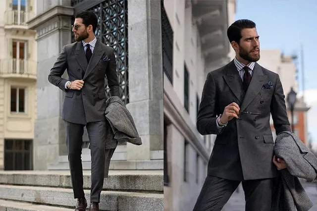 紳士們西裝襯衫穿著