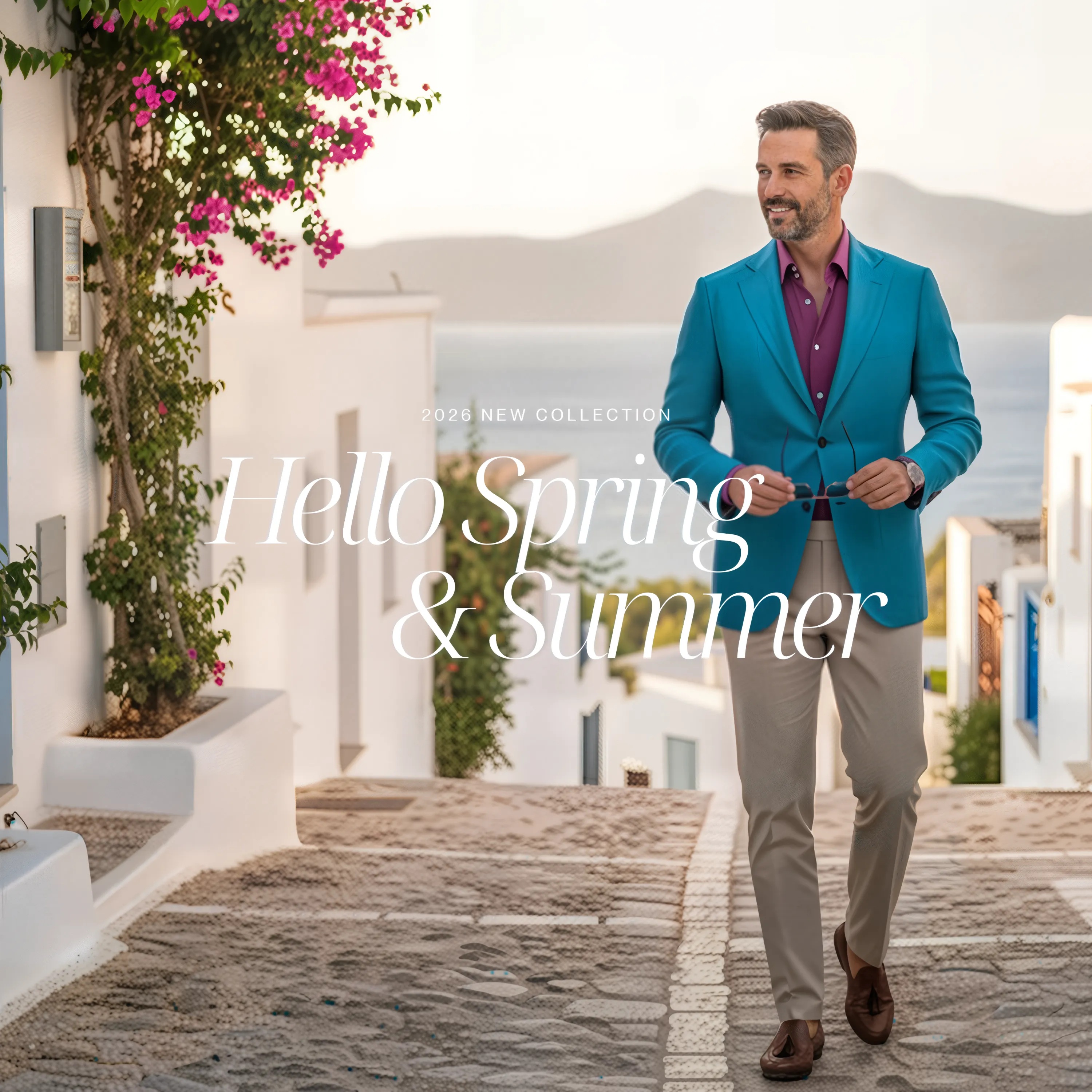 LeeCeen 2026春夏亞麻西裝全新系列-蔚藍色休閒亞麻